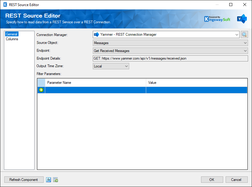 SSIS Yammer REST Source